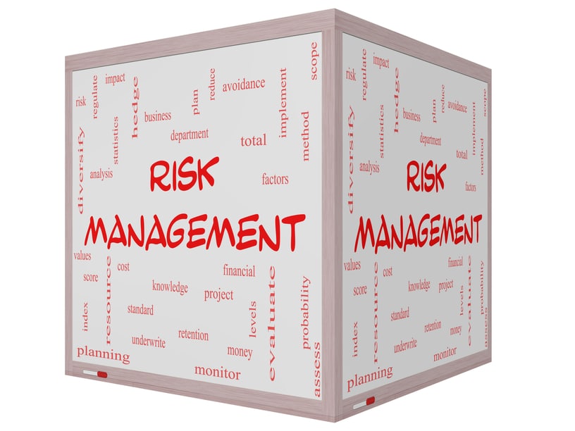 stockfresh 3806828 risk management word cloud concept on a 3d cube whiteboard sizeS