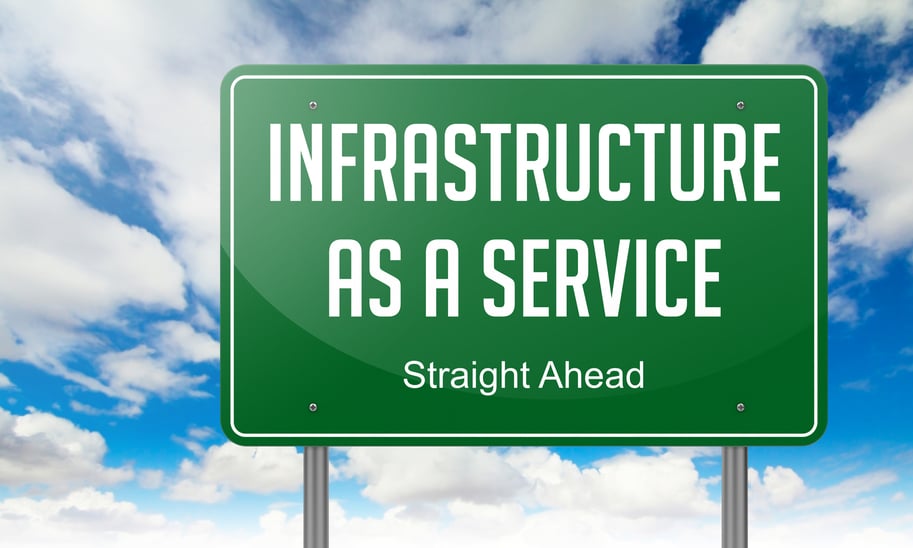 stockfresh 4408366 infrastructure as a service on green highway signpost sizeS